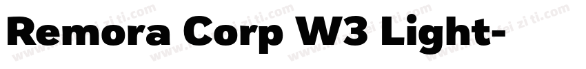 Remora Corp W3 Light字体转换